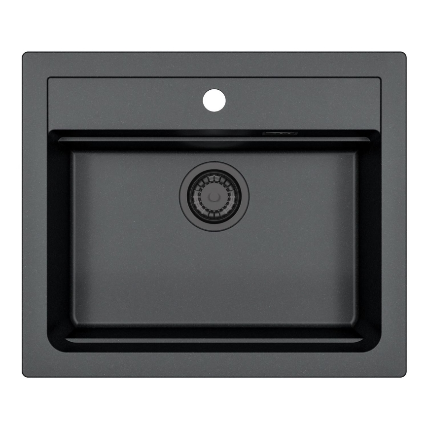 ALVEUS 1148162 - Spülbecken ATROX 59x50 cm Granit/schwarz