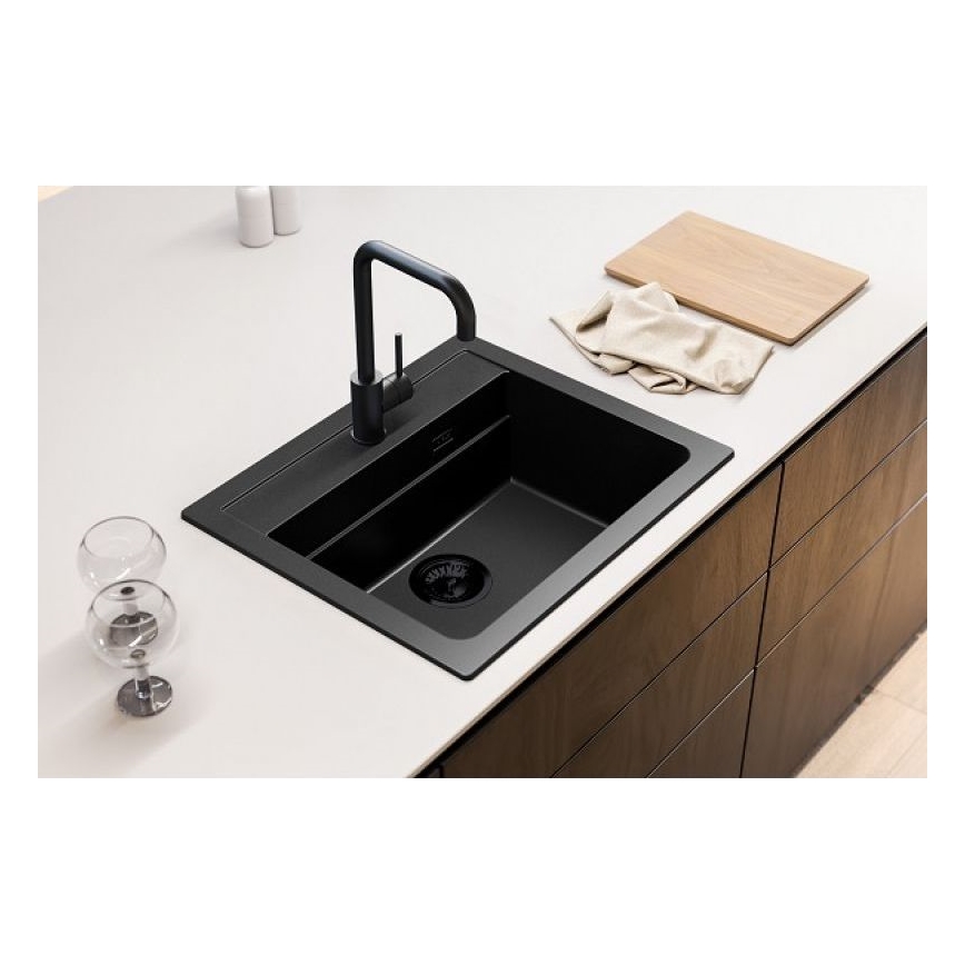 ALVEUS 1148162 - Spülbecken ATROX 59x50 cm Granit/schwarz