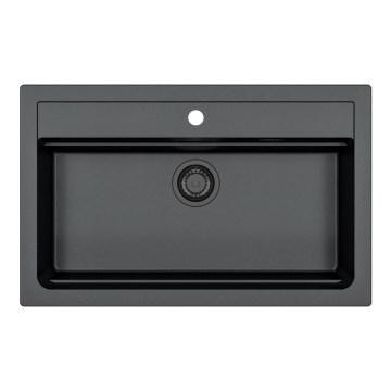 ALVEUS 1148163 - Spülbecken ATROX 79x50 cm Granit/schwarz