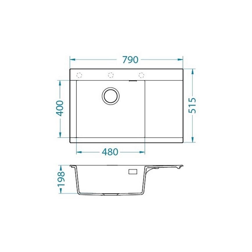 ALVEUS 1149502 - Küchenspüle PURE 79x51,5 cm Granit/Anthrazit