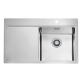 ALVEUS 1149516 - Küchenspüle PURE 79x52,5 cm satiniert, rechts + Siphon mit Schnellverschluss