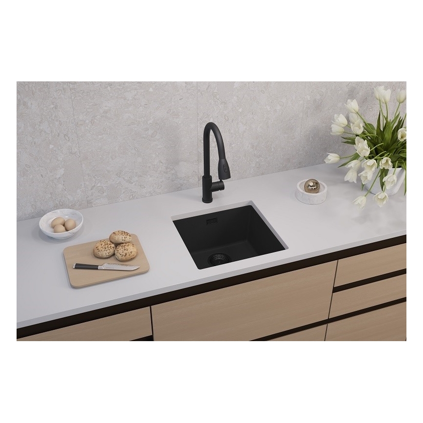 ALVEUS 1150048 - Spülbecken OMNI 45x45 cm Granit/schwarz