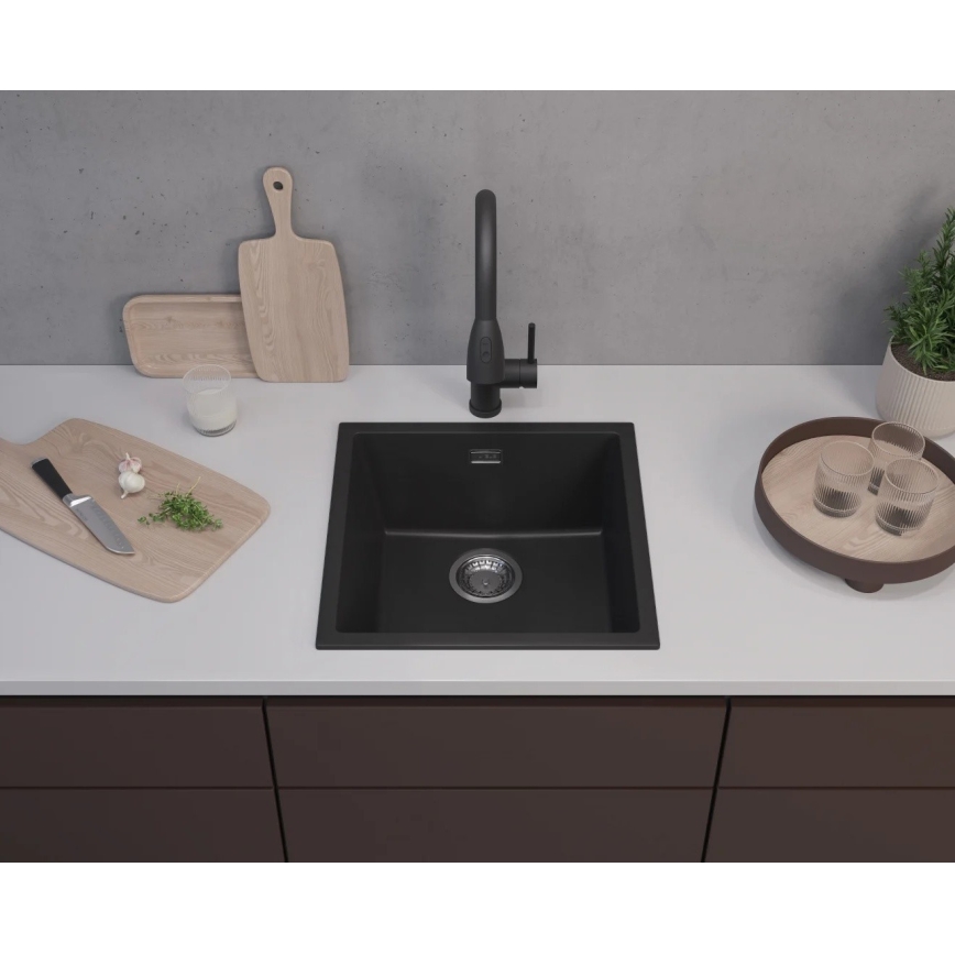 ALVEUS 1150048 - Spülbecken OMNI 45x45 cm Granit/schwarz