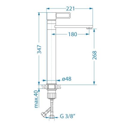 ALVEUS 1150752 - Wasserhahn/Armatur MAYA 34,7 cm Edelstahl