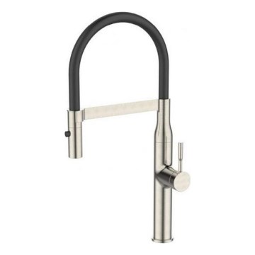 ALVEUS 1150892 - Wasserhahn/Armatur mit flexiblem Arm und Sprühvorrichtung MIRAGE 49,5 cm Satin