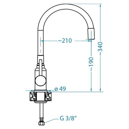 ALVEUS SETA23230 - Küchenspüle CADIT 59x50 cm + Spülenarmatur mit flexiblem Auslauf MINTAS 34 cm Granit/matt schwarz