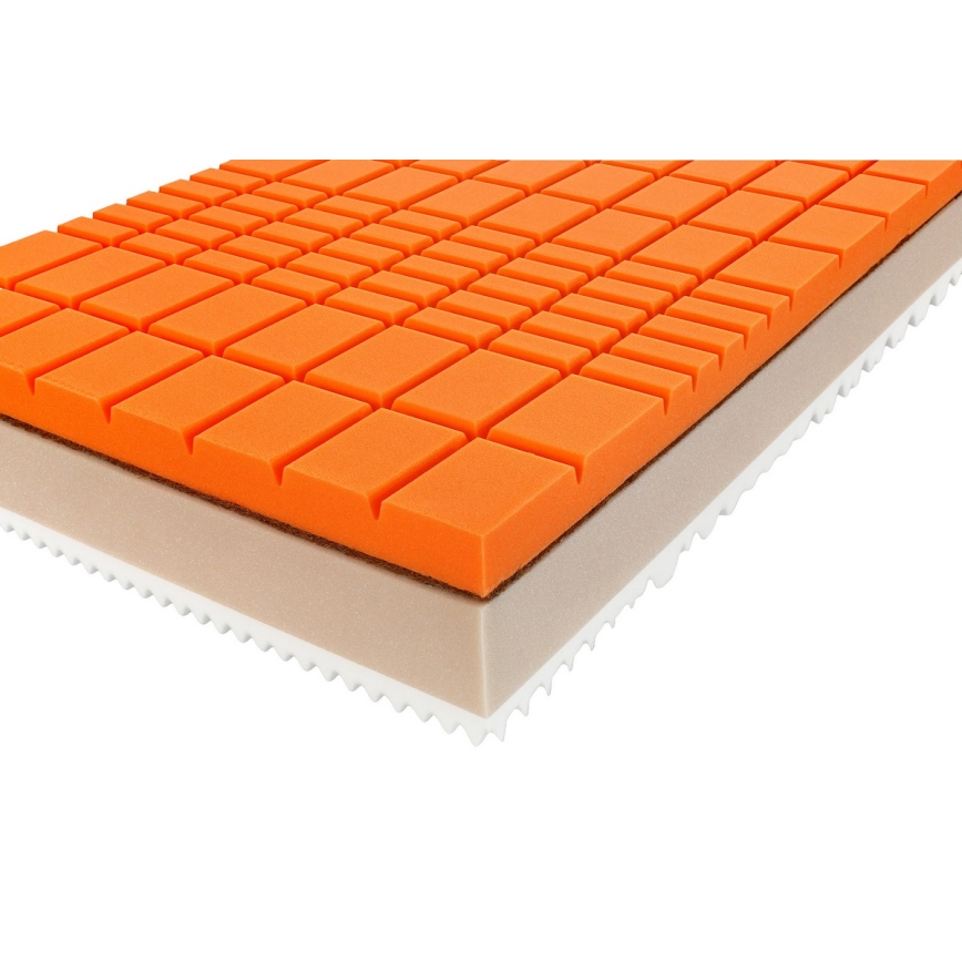 Ambiamo - Schaumstoffmatratze URANOS 2 140x200 cm mit Kokosfaser