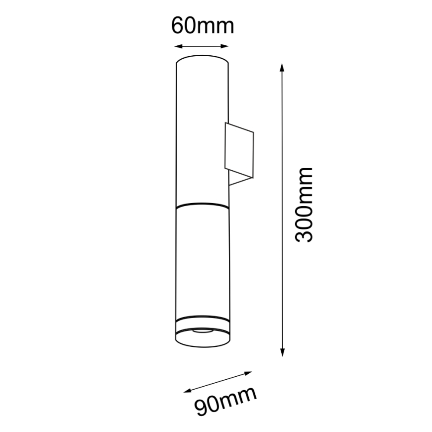 Amplex - Wandbeleuchtung 1xGU10/15W/230V