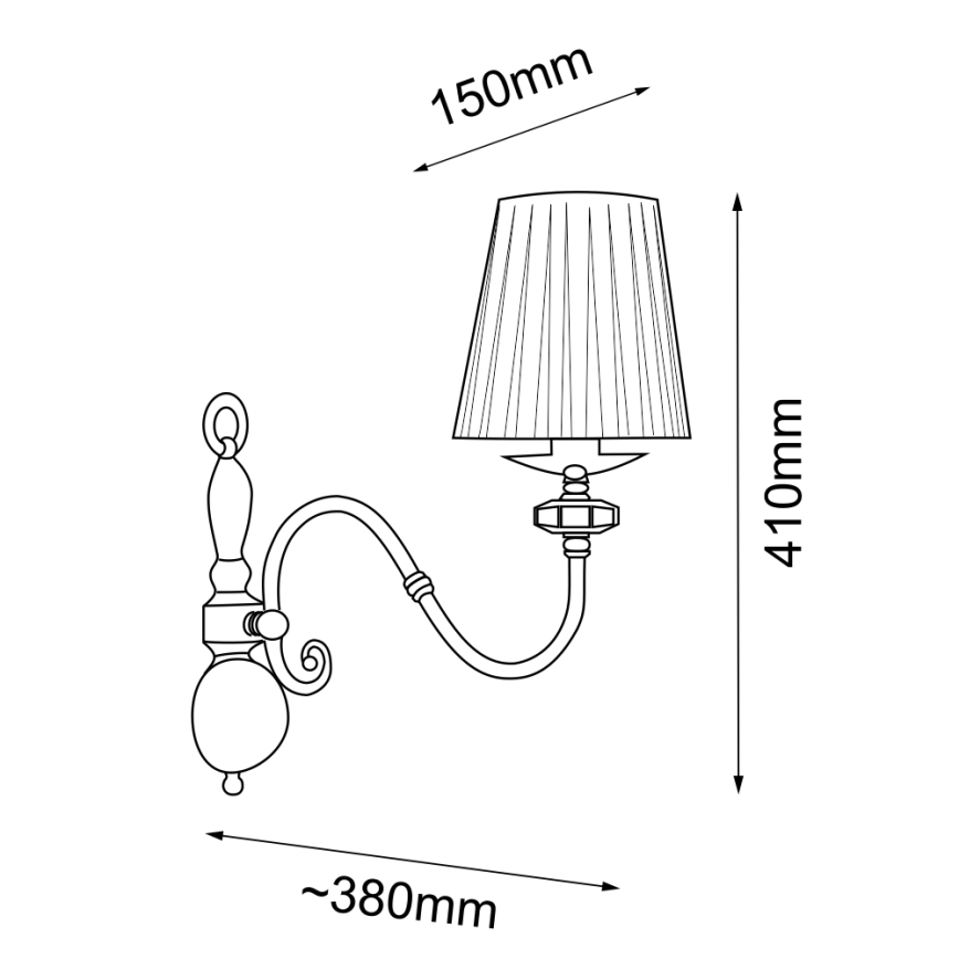 Amplex - Wandlampe 1xE14/10W/230V