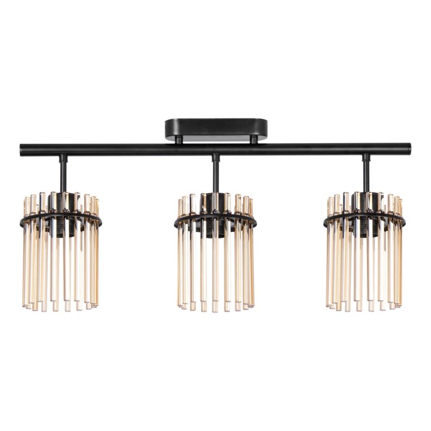 Anbauleuchte 3xE27/60W/230V schwarz/beige