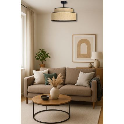 Anbauleuchte BOHO 1xE27/60W/230V d 40 cm beige