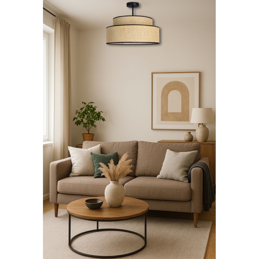Anbauleuchte BOHO 1xE27/60W/230V d 40 cm beige