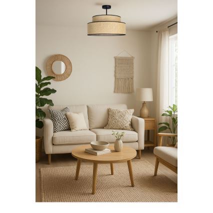 Anbauleuchte BOHO 1xE27/60W/230V d 40 cm beige