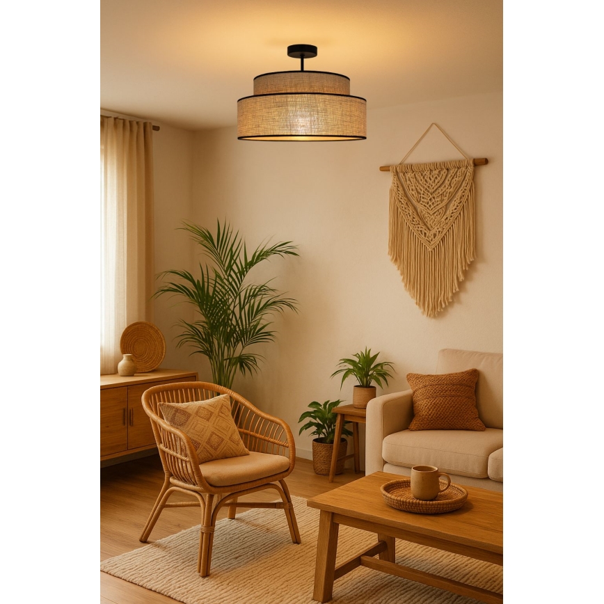 Anbauleuchte BOHO 1xE27/60W/230V d 40 cm beige
