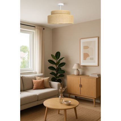 Anbauleuchte BOHO 1xE27/60W/230V d 40 cm beige