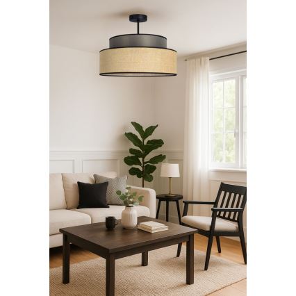 Anbauleuchte BOHO 1xE27/60W/230V d 40 cm braun/beige