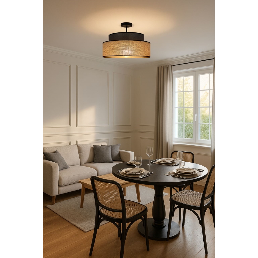 Anbauleuchte BOHO 1xE27/60W/230V d 40 cm braun/beige