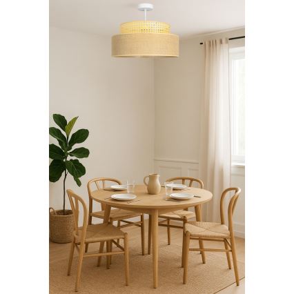 Anbauleuchte BOHO 1xE27/60W/230V d 40 cm Rattan