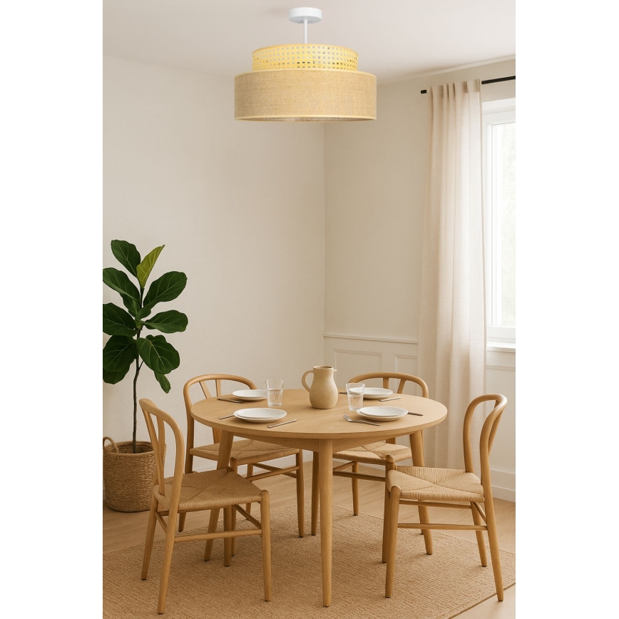 Anbauleuchte BOHO 1xE27/60W/230V d 40 cm Rattan