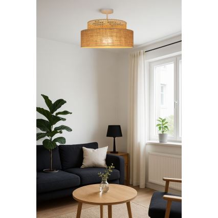 Anbauleuchte BOHO 1xE27/60W/230V d 40 cm Rattan