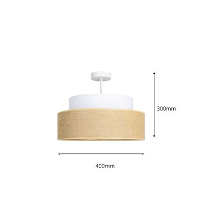 Anbauleuchte BOHO 1xE27/60W/230V d 40 cm weiß/beige