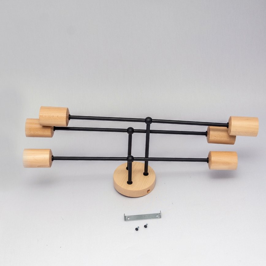 Anbauleuchte CAMBRIDGE 6xE27/15W/230V Kiefer