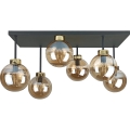 Anbauleuchte DEA 6xE14/60W/230V schwarz/golden/rauchig beige
