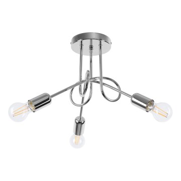 Anbauleuchte LOOP 3xE27/15W/230V glänzendes Chrom