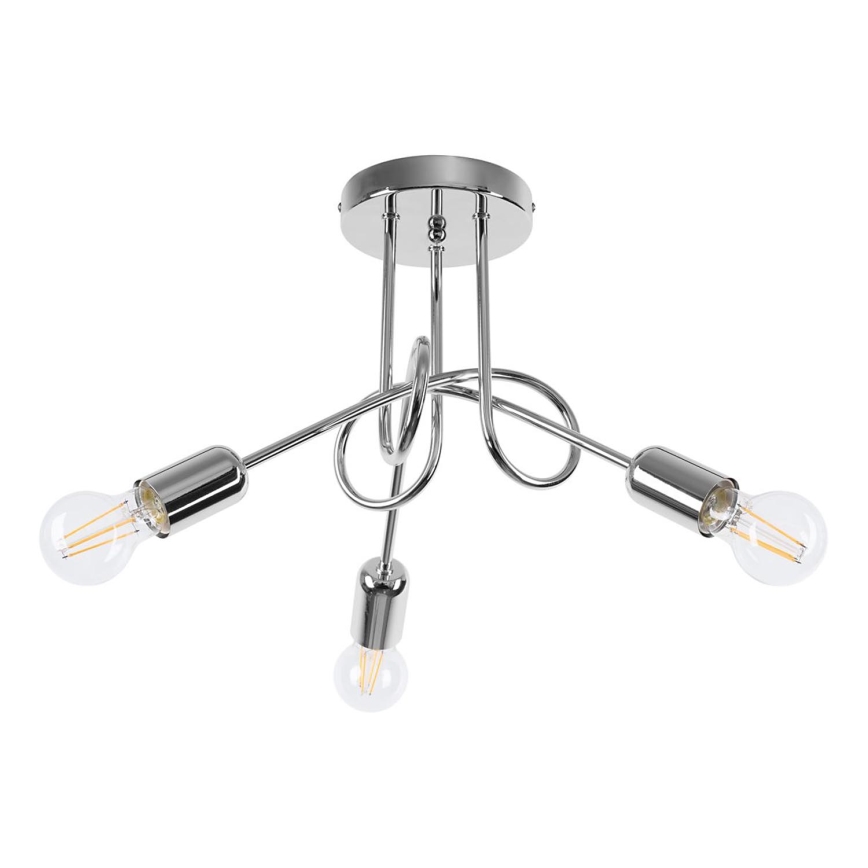 Anbauleuchte LOOP 3xE27/15W/230V glänzendes Chrom