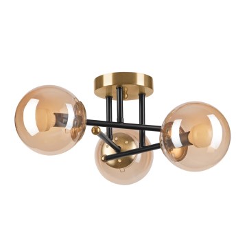 Anbauleuchte MALENA 3xE14/5W/230V golden/schwarz/rauchig beige