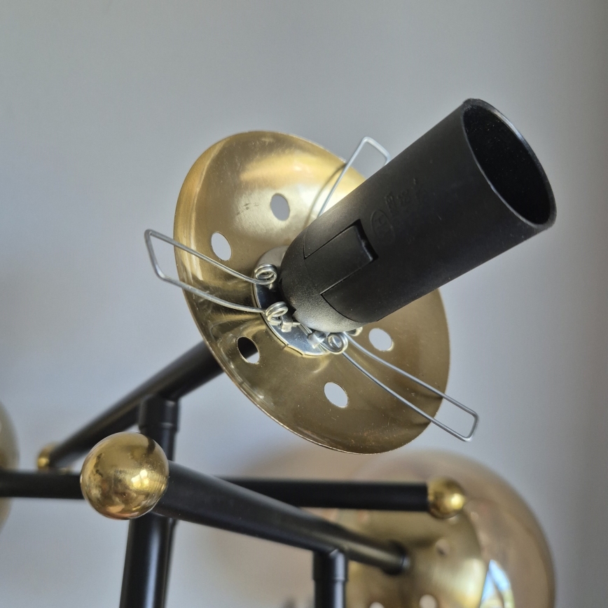 Anbauleuchte MALENA 3xE14/5W/230V golden/schwarz/rauchig beige