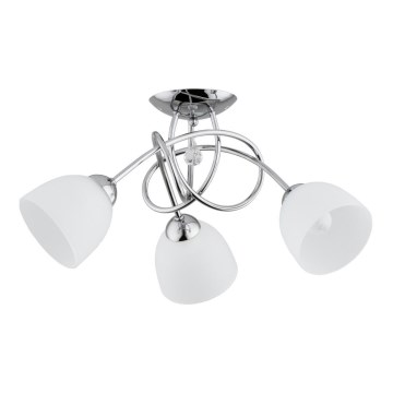 Anbauleuchte MODENA 3xE27/60W/230V glänzendes Chrom/weiß