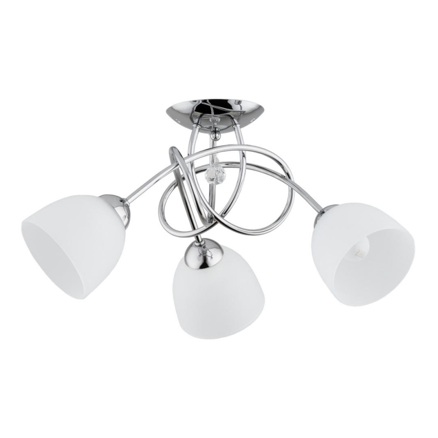 Anbauleuchte MODENA 3xE27/60W/230V glänzendes Chrom/weiß