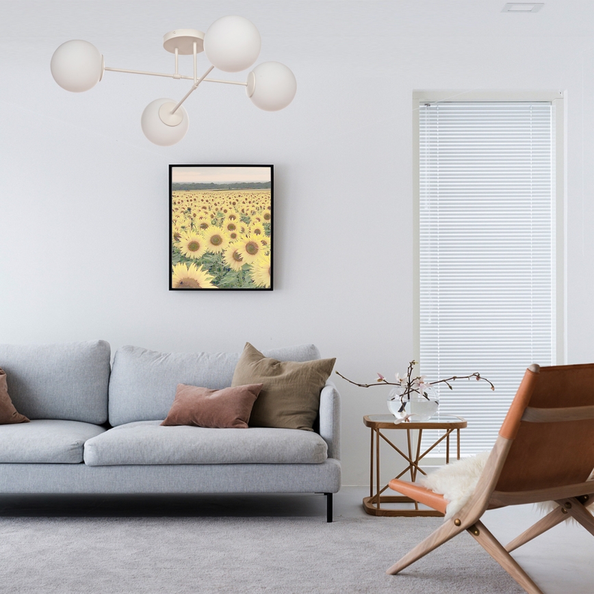 Anbauleuchte MOON 4xE27/15W/230V cremefarben