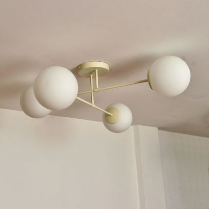 Anbauleuchte MOON 4xE27/15W/230V cremefarben