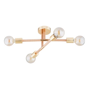 Anbauleuchte OTELLO 4xE27/15W/230V golden/beige