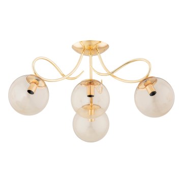 Anbauleuchte OXA 4xE14/10W/230V golden