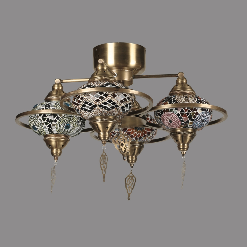 Anbauleuchte YENI 4xE27/40W/230V Messing