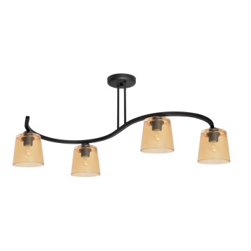 Anbauleuchter LUCEA 4xE27/15W/230V schwarz/orange