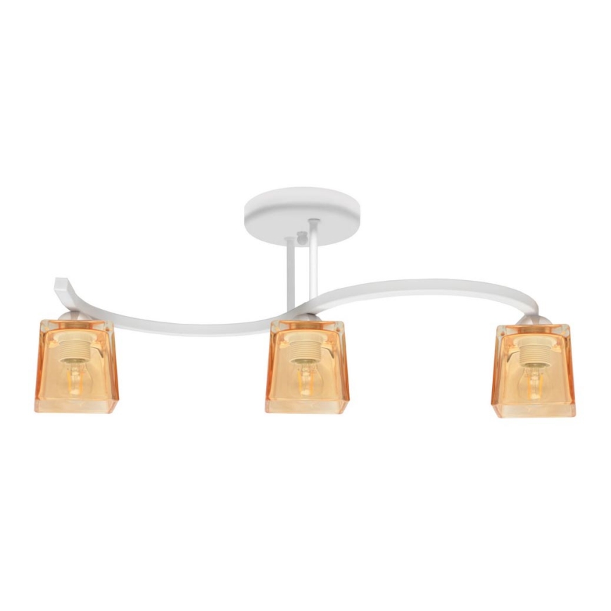 Anbauleuchter SANTOS 3xE27/15W/230V weiß/orange