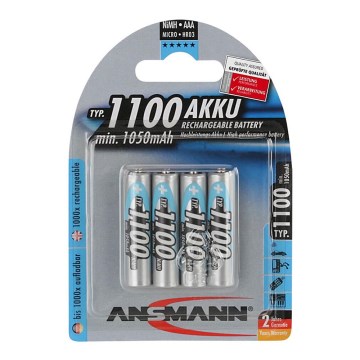 Ansmann 07521 Micro AAA - 4 Stk. Ladebaterie AAA NiMH1,2V/1050mAh