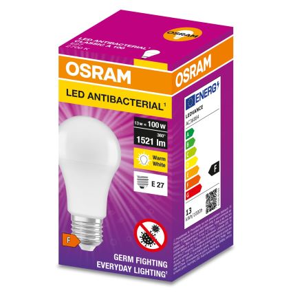 Antibakterielle LED-Glühbirne A100 E27/13W/230V 2700K - Osram