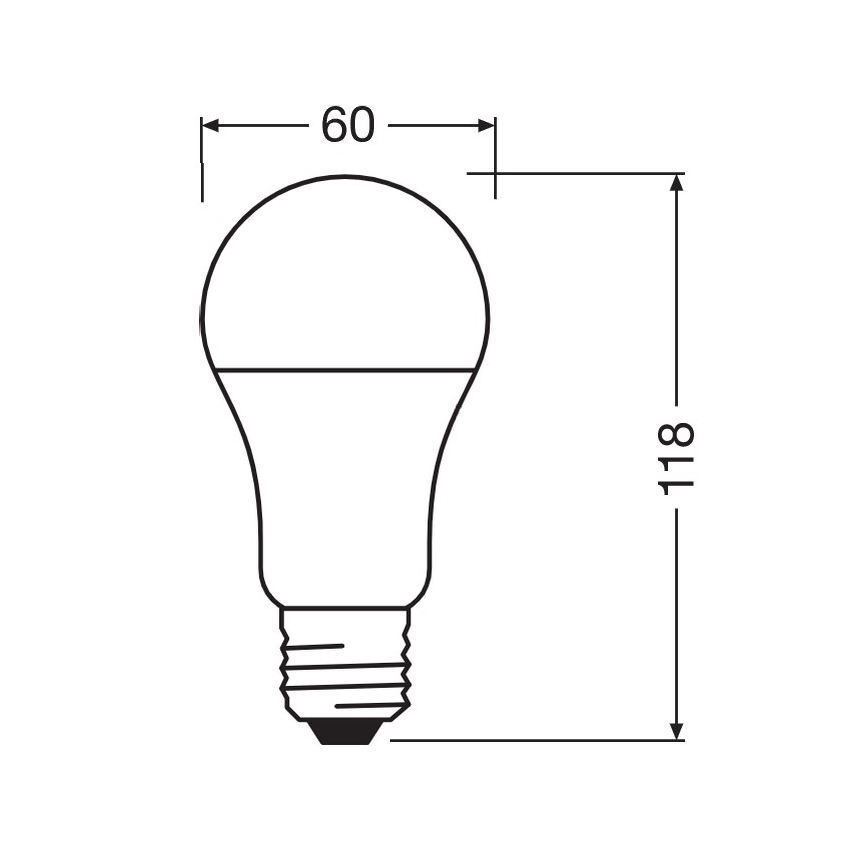 Antibakterielle LED-Glühbirne A100 E27/13W/230V 2700K - Osram