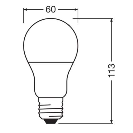 Antibakterielle LED-Glühbirne A60 E27/8,5W/230V 2700K - Osram