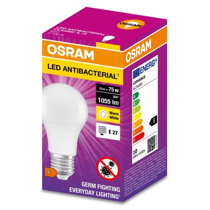 Antibakterielle LED-Glühbirne A75 E27/10W/230V 2700K - Osram