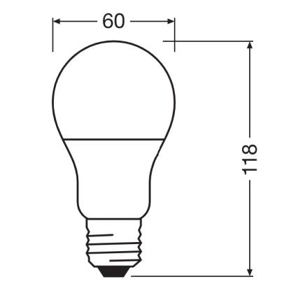 Antibakterielle LED-Glühbirne A75 E27/10W/230V 2700K - Osram