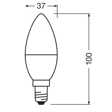 Antibakterielle LED-Glühbirne B40 E14/4,9W/230V 2700K - Osram