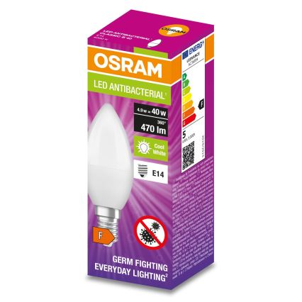 Antibakterielle LED-Glühbirne B40 E14/4,9W/230V 4000K - Osram