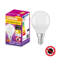 Antibakterielle LED-Glühbirne P40 E14/4,9W/230V 2700K - Osram