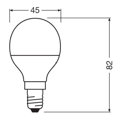 Antibakterielle LED-Glühbirne P40 E14/4,9W/230V 2700K - Osram